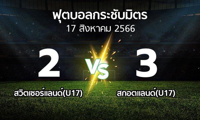 โปรแกรมบอล : สวิตเซอร์แลนด์(U17) vs สกอตแลนด์(U17) (ฟุตบอลกระชับมิตร)