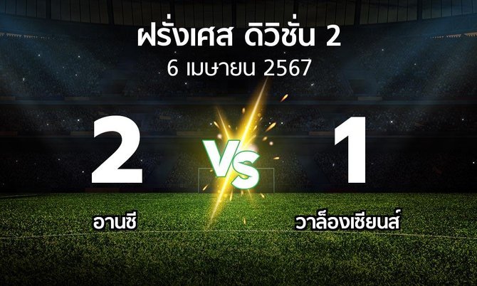 ผลบอล : อานซี vs วาล็องเซียนส์ (ฝรั่งเศส-ดิวิชั่น-2 2023-2024)