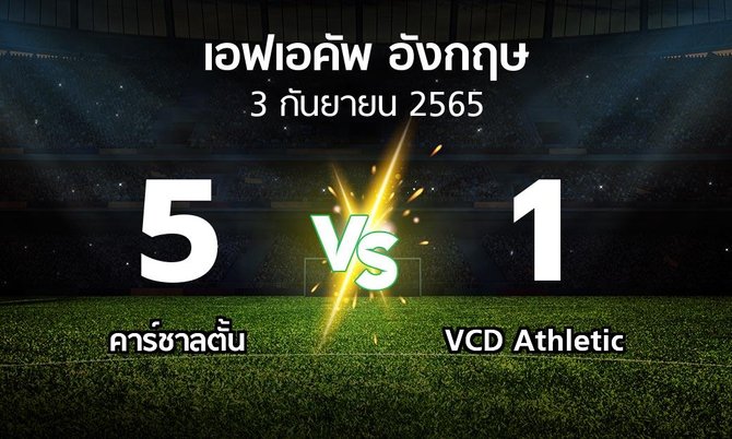 ผลบอล : คาร์ชาลตั้น vs VCD Athletic (เอฟเอ คัพ 2023-2024)
