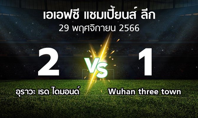 ผลบอล : อุราวะ เรดฯ vs Wuhan three town (เอเอฟซีแชมเปี้ยนส์ลีก 2023-2024)