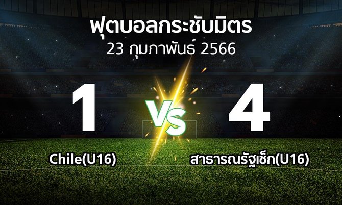 โปรแกรมบอล : Chile(U16) vs สาธารณรัฐเช็ก(U16) (ฟุตบอลกระชับมิตร)