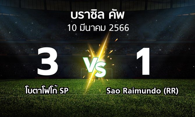 ผลบอล : โบตาโฟโก้ SP vs Sao Raimundo (RR) (บราซิล-คัพ 2023)