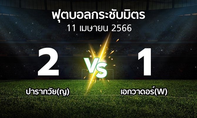 โปรแกรมบอล : ปารากวัย(ญ) vs เอกวาดอร์(W) (ฟุตบอลกระชับมิตร)