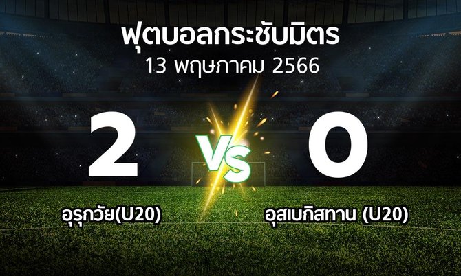 โปรแกรมบอล : อุรุกวัย(U20) vs อุสเบกิสทาน (U20) (ฟุตบอลกระชับมิตร)