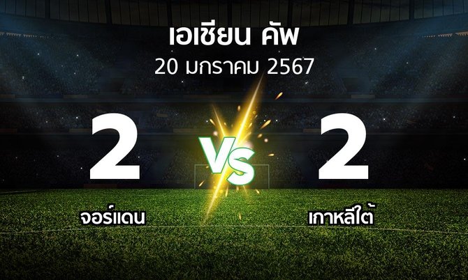ผลบอล : จอร์แดน vs เกาหลีใต้ (เอเชียนคัพ 2021-2024)