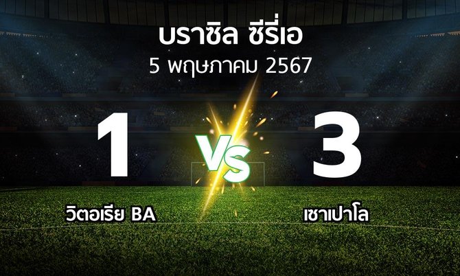 ผลบอล : วิตอเรีย BA vs เซาเปาโล (บราซิล-ซีรี่เอ 2024)