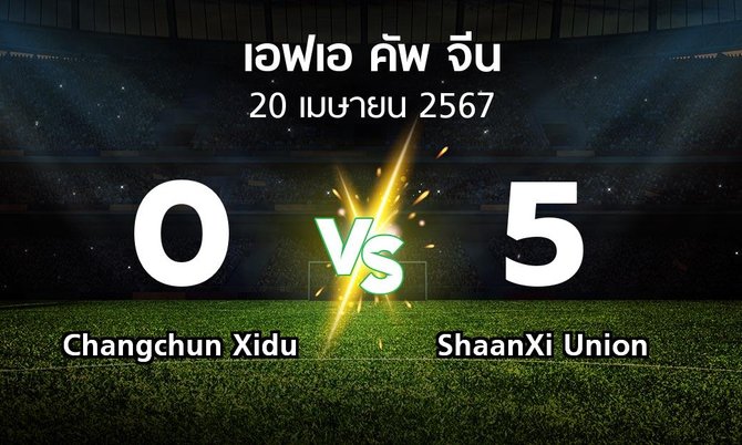 ผลบอล : Changchun Xidu vs ShaanXi Union (เอฟเอ-คัพ-จีน 2024)