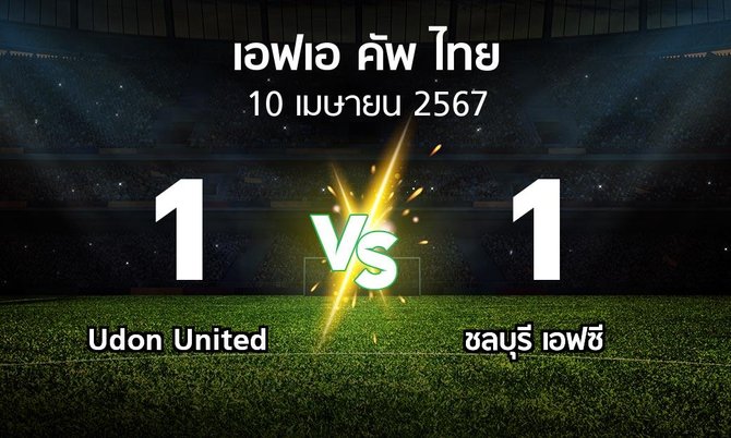 ผลบอล : Udon United vs ชลบุรี เอฟซี (ไทยเอฟเอคัพ 2023-2024)