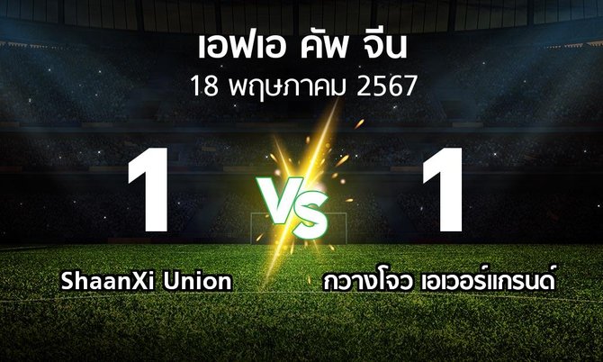 ผลบอล : ShaanXi Union vs กวางโจว เอเวอร์แกรนด์ (เอฟเอ-คัพ-จีน 2024)
