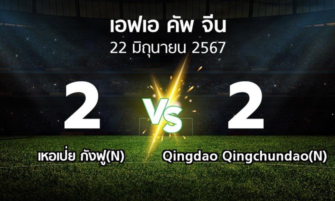 ผลบอล : เหอเป่ย กังฟู(N) vs Qingdao Qingchundao(N) (เอฟเอ-คัพ-จีน 2024)