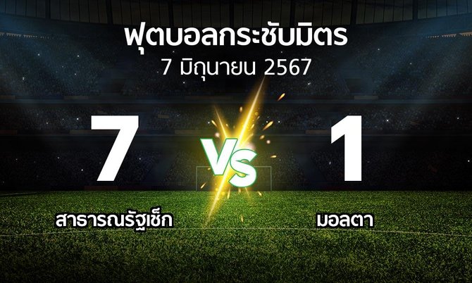 โปรแกรมบอล : สาธารณรัฐเช็ก vs มอลตา (ฟุตบอลกระชับมิตร)