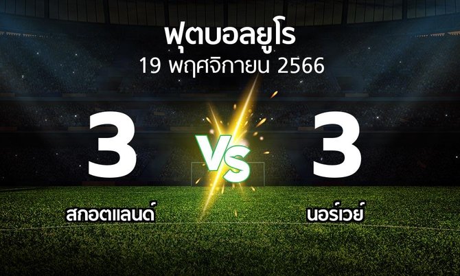 ผลบอล : สกอตแลนด์ vs นอร์เวย์ (บอลยูโร 2024)