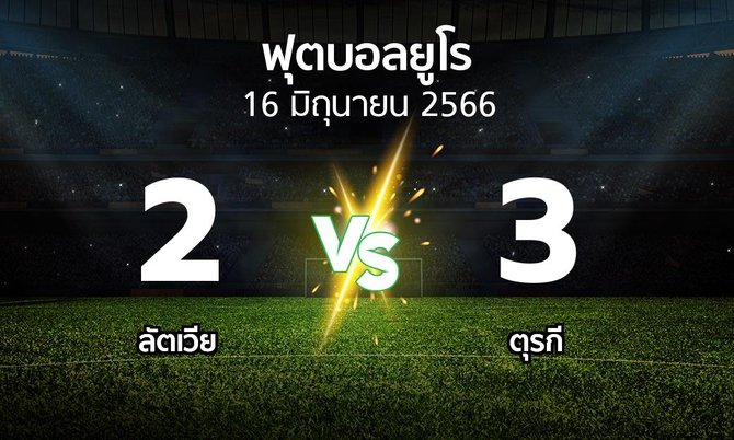 ผลบอล : ลัตเวีย vs ตุรกี (บอลยูโร 2020)