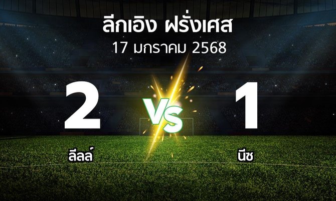 ผลบอล : ลีลล์ vs นีซ (ลีกเอิง 2024-2025)