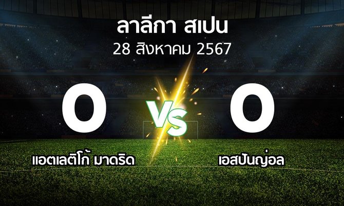 ผลบอล : แอต.มาดริด vs เอสปันญ่อล (ลา ลีกา 2024-2025)