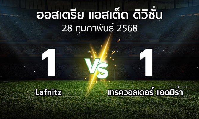 ผลบอล : Lafnitz vs เทรควอลเดอร์ แอดมิร่า (ออสเตรีย-แอสเต็ด-ดิวิชั่น 2024-2025)
