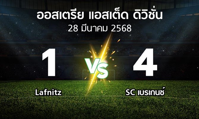 ผลบอล : Lafnitz vs SC เบรเกนซ์ (ออสเตรีย-แอสเต็ด-ดิวิชั่น 2024-2025)