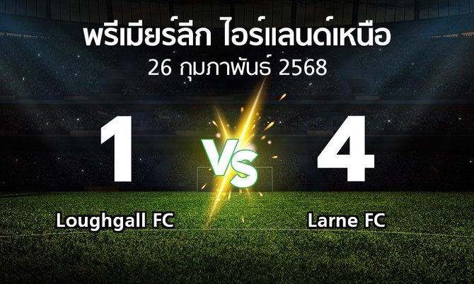 ผลบอล : Loughgall FC vs Larne FC (พรีเมียร์ลีก-ไอร์แลนด์เหนือ 2024-2025)