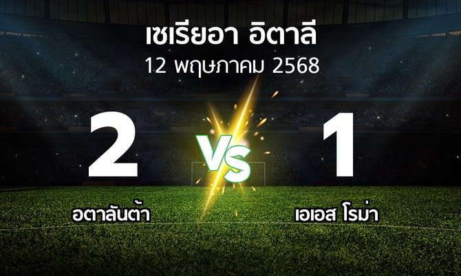 ผลบอล : อตาลันต้า vs เอเอส โรม่า (เซเรีย อา 2024-2025)