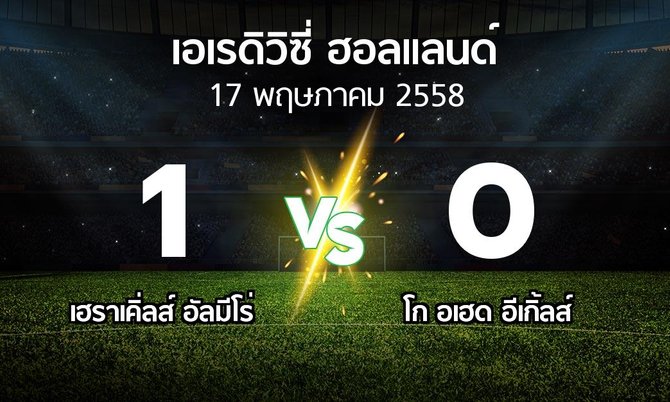 รายงานการแข่งขัน : เฮราเคิ่ลส์ vs อีเกิ้ลส์ (holland eredivisie 2014-2015)