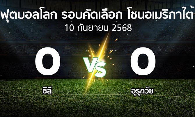 ผลบอล : ชิลี vs อุรุกวัย (ฟุตบอลโลก-รอบคัดเลือก-โซนอเมริกาใต้ 2023-2025)