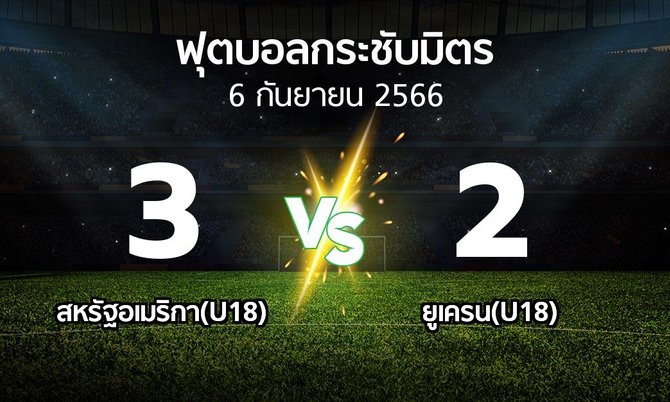ผลบอล : สหรัฐอเมริกา(U18) vs ยูเครน(U18) (ฟุตบอลกระชับมิตร)