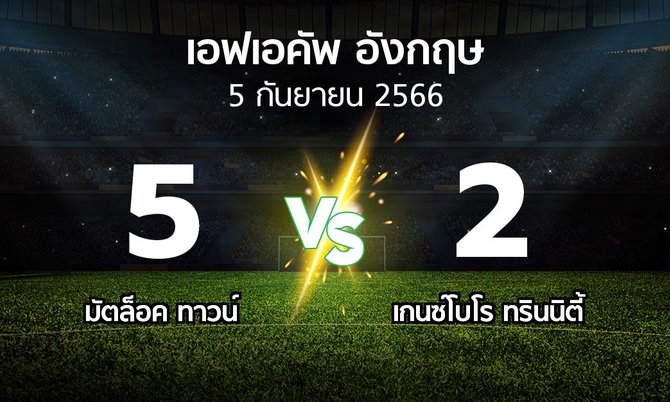 ผลบอล : มัตล็อค ทาวน์ vs เกนซ์โบโร ทรินนิตี้ (เอฟเอ คัพ 2023-2024)