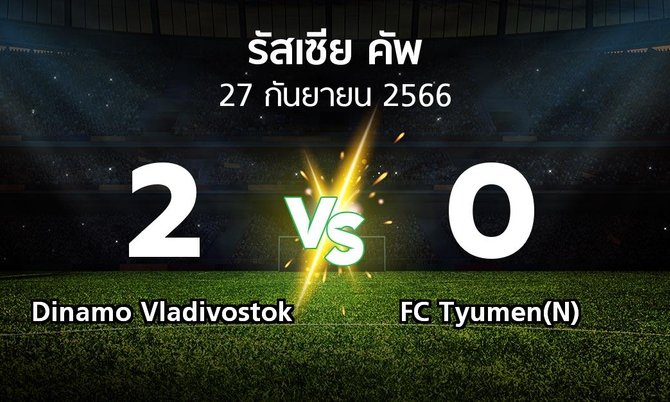 ผลบอล : Dinamo Vladivostok vs FC Tyumen(N) (รัสเซีย-คัพ 2023-2024)