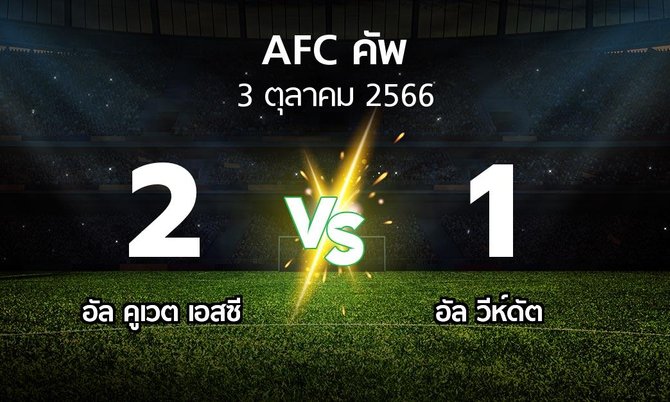 ผลบอล : อัล คูเวต เอสซี vs อัล วีห์ดัต (เอเอฟซีคัพ 2023-2024)