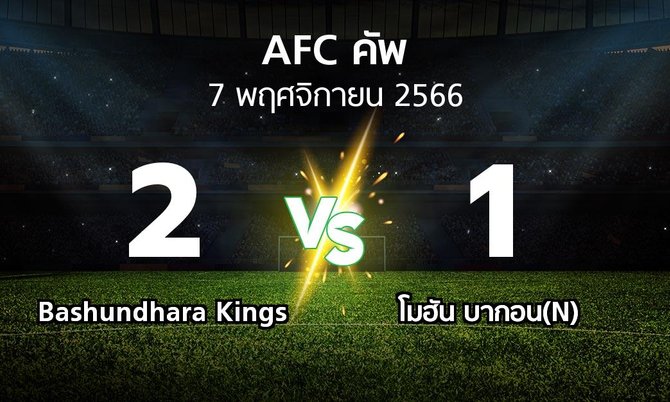 ผลบอล : Bashundhara Kings vs โมฮัน บากอน(N) (เอเอฟซีคัพ 2023-2024)