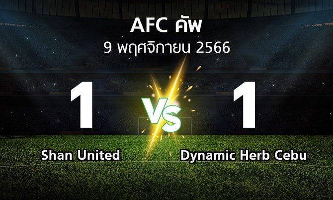 ผลบอล : Shan United vs Dynamic Herb Cebu (เอเอฟซีคัพ 2023-2024)