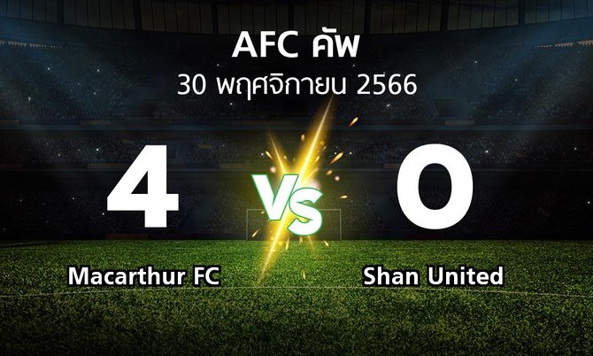 ผลบอล : Macarthur FC vs Shan United (เอเอฟซีคัพ 2023-2024)