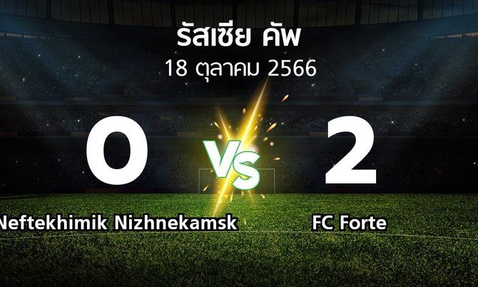 ผลบอล : Neftekhimik Nizhnekamsk vs FC Forte (รัสเซีย-คัพ 2023-2024)