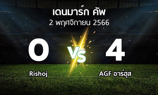ผลบอล : Rishoj vs AGF อาร์ฮุส (เดนมาร์ก-คัพ 2023-2024)