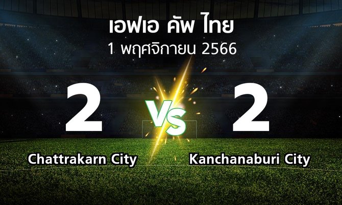ผลบอล : Chattrakarn City vs Kanchanaburi City (ไทยเอฟเอคัพ 2023-2024)