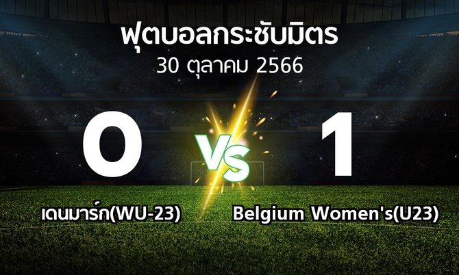 โปรแกรมบอล : เดนมาร์ก(WU-23) vs Belgium Women's(U23) (ฟุตบอลกระชับมิตร)