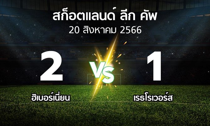 ผลบอล : ฮิเบอร์เนี่ยน vs เรธโรเวอร์ส (สก็อตแลนด์-ลีก-คัพ 2023)