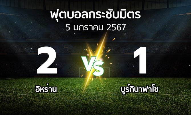โปรแกรมบอล : อิหร่าน vs บูร์กินาฟาโซ (ฟุตบอลกระชับมิตร)