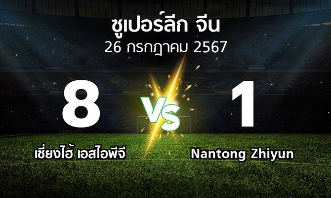 ผลบอล : เซี่ยงไฮ้ เอสไอพีจี vs Nantong Zhiyun (ซูเปอร์ลีกจีน 2024)