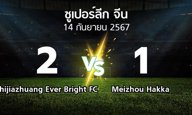 ผลบอล : Shijiazhuang Ever Bright FC vs Meizhou Hakka (ซูเปอร์ลีกจีน 2024)