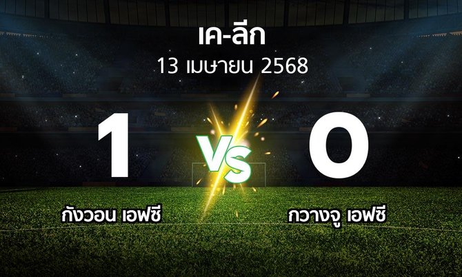 ผลบอล : กังวอน เอฟซี vs กวางจู เอฟซี (เค-ลีก 2025)