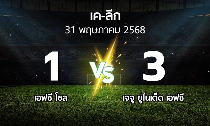 ผลบอล : เอฟซี โซล vs เจจู ยูไนเต็ด เอฟซี (เค-ลีก 2025)