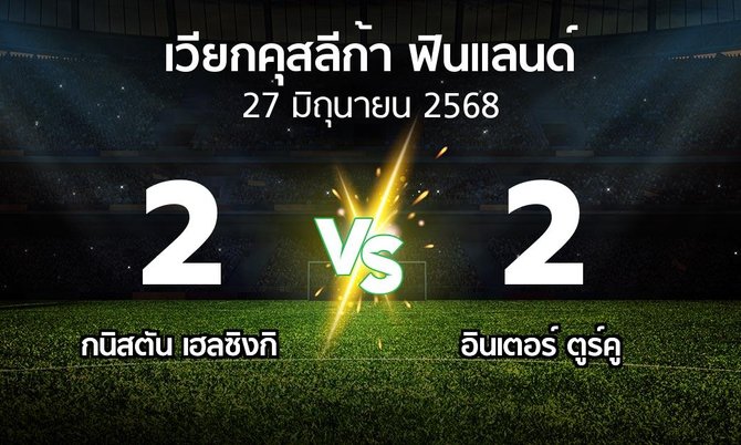 ผลบอล : กนิสตัน เฮลซิงกิ vs อินเตอร์ ตูร์คู (เวียกคุสลีก้า-ฟินแลนด์ 2025)
