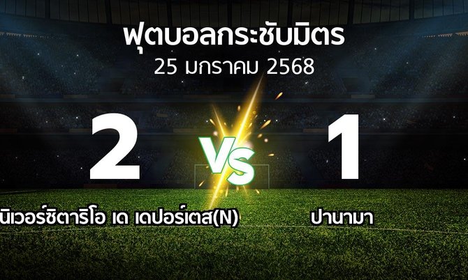 โปรแกรมบอล : ยูนิเวอร์ซิตาริโอ เด เดปอร์เตส(N) vs ปานามา (ฟุตบอลกระชับมิตร)