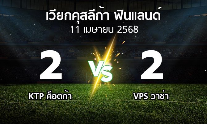 ผลบอล : KTP ค็อตก้า vs VPS วาซ่า (เวียกคุสลีก้า-ฟินแลนด์ 2025)