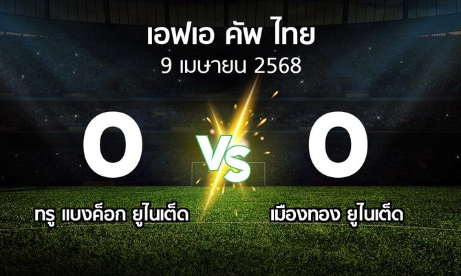 ผลบอล : ทรู แบงค็อก ยูไนเต็ด vs เมืองทอง ยูไนเต็ด (ไทยเอฟเอคัพ 2024-2025)