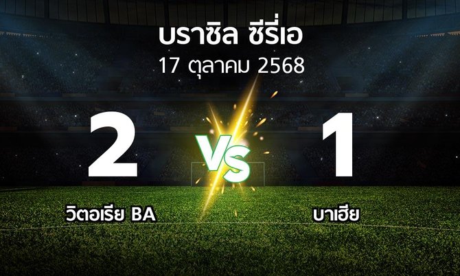 ผลบอล : วิตอเรีย BA vs บาเฮีย (บราซิล-ซีรี่เอ 2025)