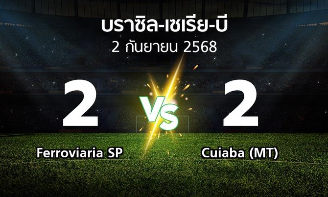 ผลบอล : Ferroviaria SP vs Cuiaba (MT) (บราซิล-เซเรีย-บี 2025)
