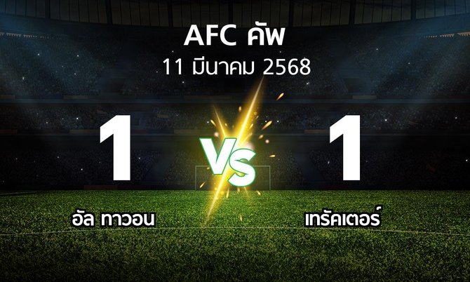 ผลบอล : อัล ทาวอน vs เทรัคเตอร์ (เอเอฟซีคัพ 2024-2025)