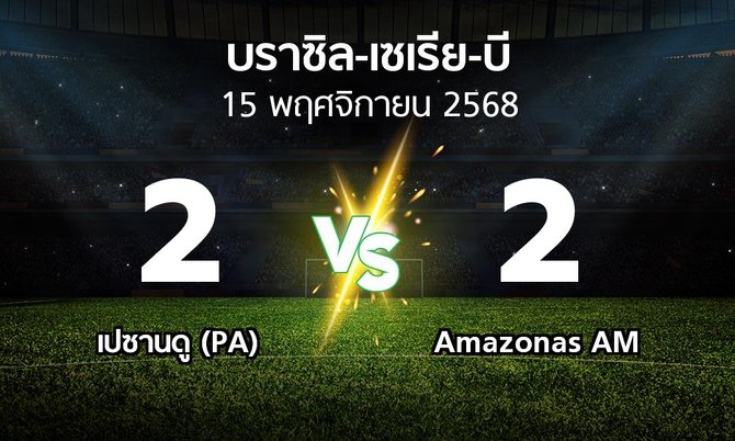 ผลบอล : เปซานดู (PA) vs Amazonas AM (บราซิล-เซเรีย-บี 2025)